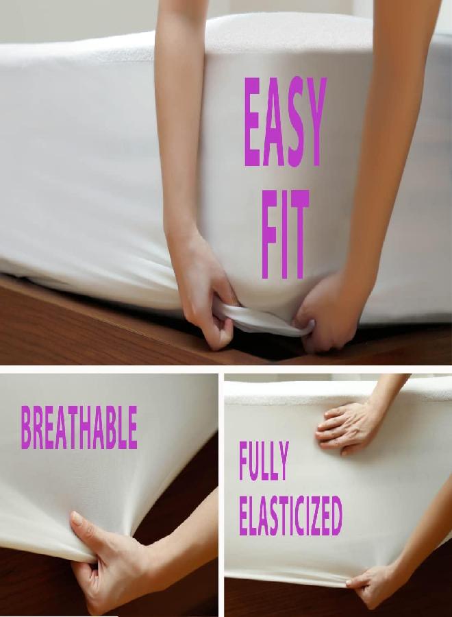 Fitted Hospital Bed Sheets - Cotton Rich Soft Knitted Jersey Sheet 2 Pack 36” x 84” x 12”