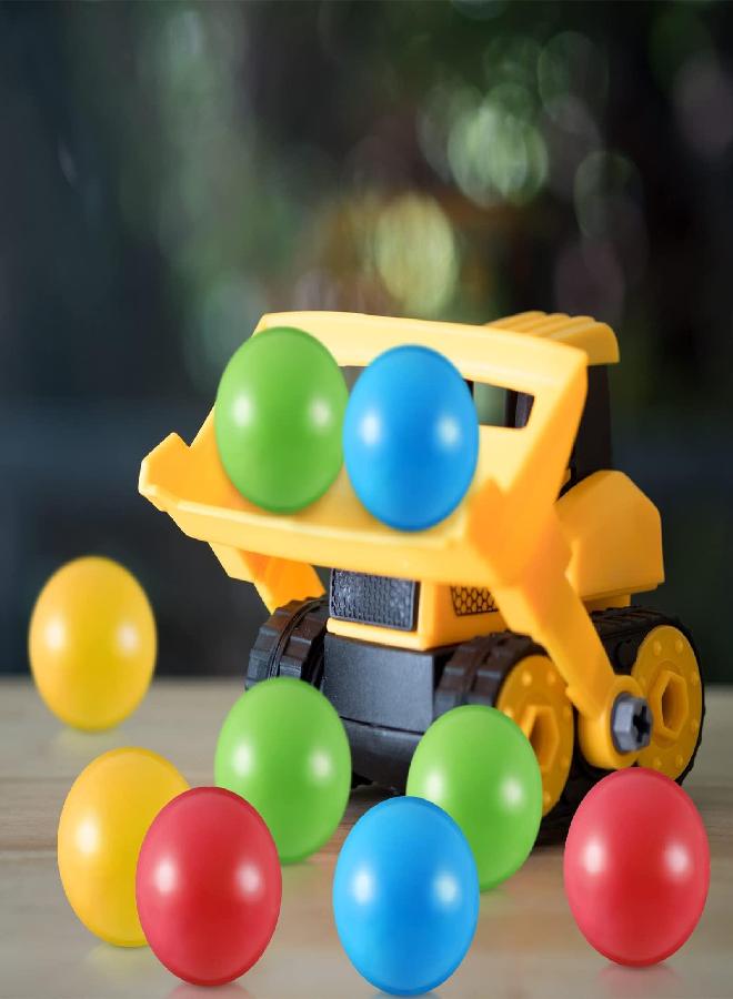 Civaner Multi-Colored Replacement Toy Balls Crush Proof Bulldozer Balls Soft Plastic Air-Filled Ocean Balls for 1.75 Inch Balls Toys for Aged 3+ (12 Pieces)
