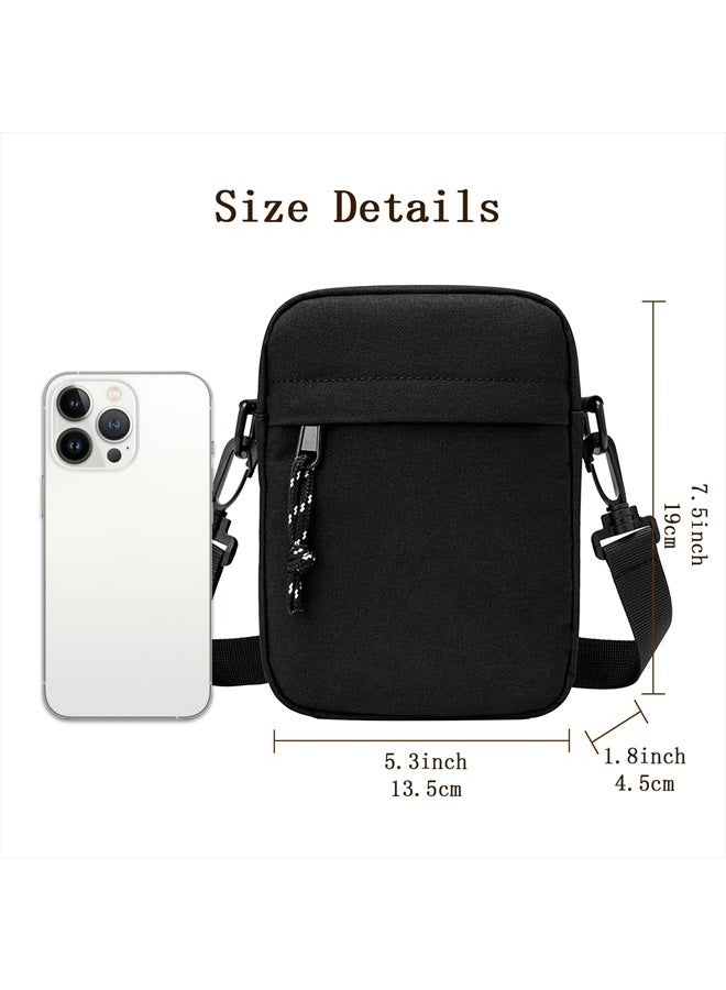 Small Crossbody Bags Purses, Nylon Shoulder Bag for Women, Men Messenger Bags Travel Phone Wallet Purse Tiny Handbag