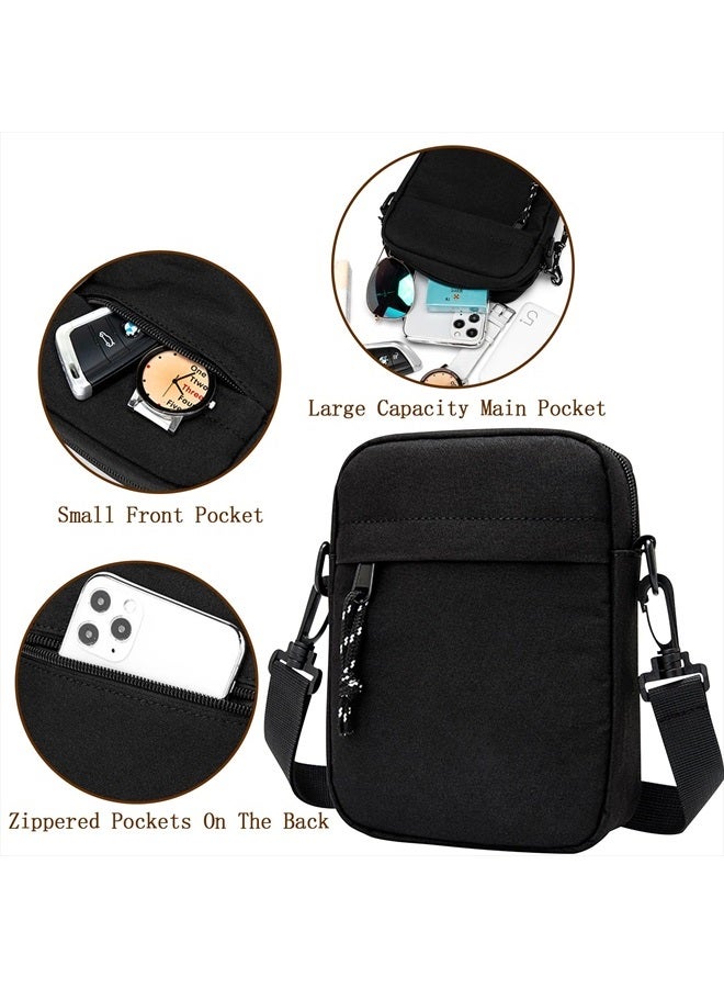 Small Crossbody Bags Purses, Nylon Shoulder Bag for Women, Men Messenger Bags Travel Phone Wallet Purse Tiny Handbag