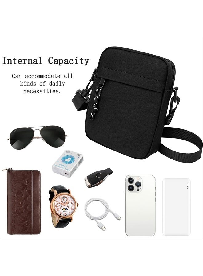 Small Crossbody Bags Purses, Nylon Shoulder Bag for Women, Men Messenger Bags Travel Phone Wallet Purse Tiny Handbag