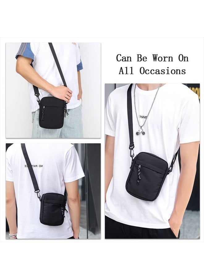 Small Crossbody Bags Purses, Nylon Shoulder Bag for Women, Men Messenger Bags Travel Phone Wallet Purse Tiny Handbag