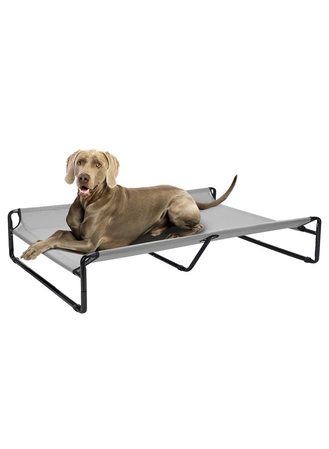 Original Cooling Elevated Dog Bed, Outdoor Raised Dog Cots Bed for Large Dogs, Portable Standing Pet Bed with Washable Breathable Mesh, No-Slip Feet for Indoor Outdoor, XX-Large, Grey, CWC2201