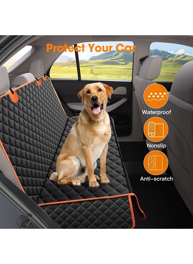 Dog Car Cover for Back Seat Cover Protector Waterproof Dog Seat Covers for Cars, Car Seat Protector for Dogs with 1 Dog Seat Belt, Nonslip Back Seat Cover for Kids, Trucks & SUV