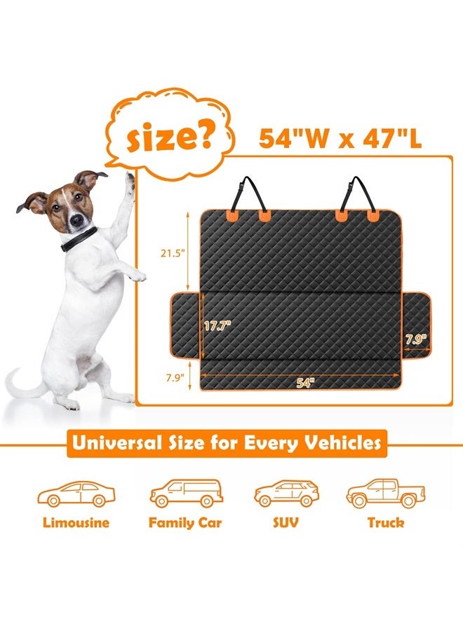 Dog Car Cover for Back Seat Cover Protector Waterproof Dog Seat Covers for Cars, Car Seat Protector for Dogs with 1 Dog Seat Belt, Nonslip Back Seat Cover for Kids, Trucks & SUV