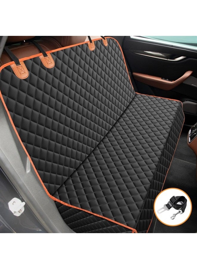 Dog Car Cover for Back Seat Cover Protector Waterproof Dog Seat Covers for Cars, Car Seat Protector for Dogs with 1 Dog Seat Belt, Nonslip Back Seat Cover for Kids, Trucks & SUV