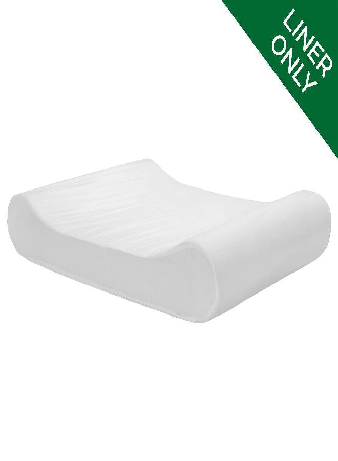 Furhaven Dog Bed Liner Water-Resistant Contour Luxe Lounger Foam Mattress Protector Cover - White, Giant