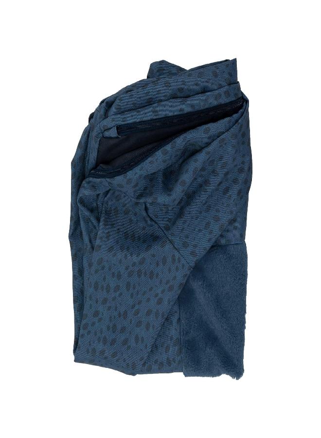 Furhaven Replacement Dog Bed Cover Plush & Almond Print L Shaped Chaise, Machine Washable - Blue Almonds, Medium