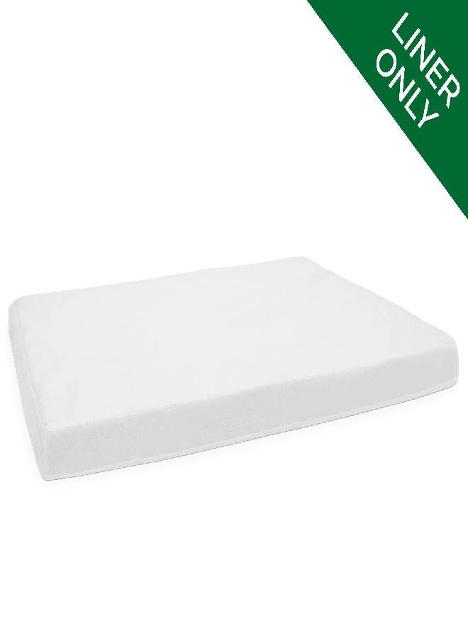 Furhaven Dog Bed Liner Water-Resistant Foam Mattress Protector Cover - White, Jumbo Plus