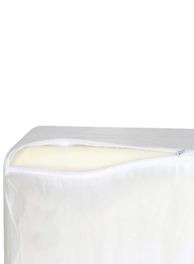 Furhaven Dog Bed Liner Water-Resistant Foam Mattress Protector Cover - White, Jumbo Plus