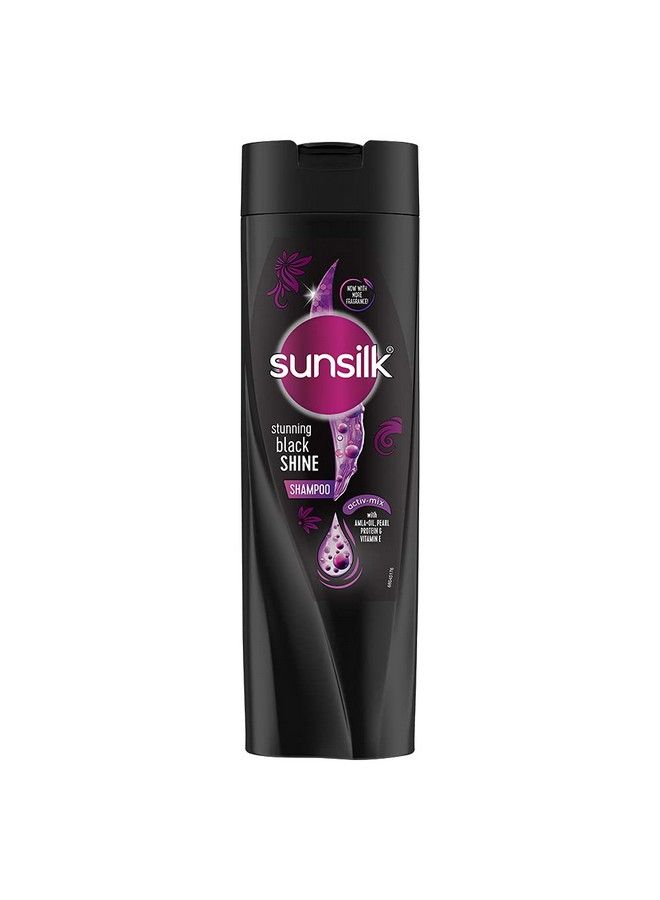 Stunning Black Shine Shampoo 340 Ml With Amla + Oil & Pearl Protein Gives Shiny Moisturised Fuller Hair