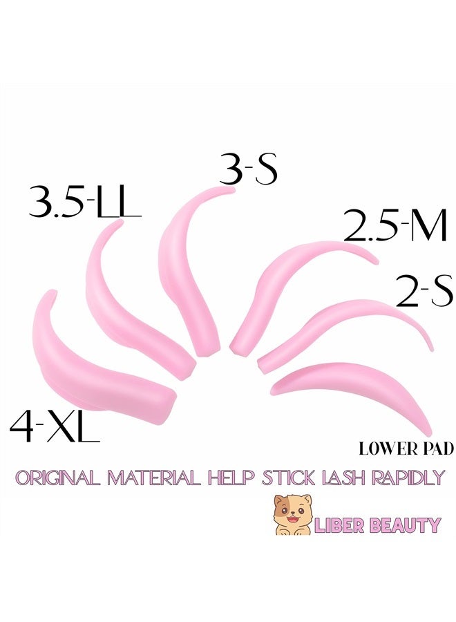 Lash lift Pad, Eyelash Perming Rod, Soft Lash Lamination Curler Shield Mega L Curl, 6 Size Lash Lifting Pads Fit All Eyes and Lashes, Lamination Roller Give Eyelashes Super Curl Never Pops Off Eyes -1