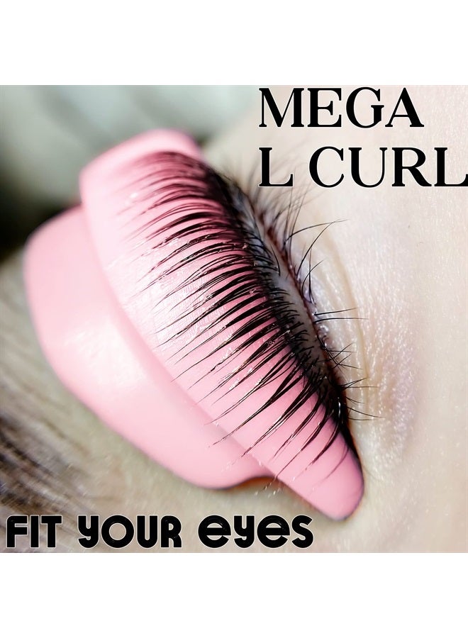 Lash lift Pad, Eyelash Perming Rod, Soft Lash Lamination Curler Shield Mega L Curl, 6 Size Lash Lifting Pads Fit All Eyes and Lashes, Lamination Roller Give Eyelashes Super Curl Never Pops Off Eyes -1
