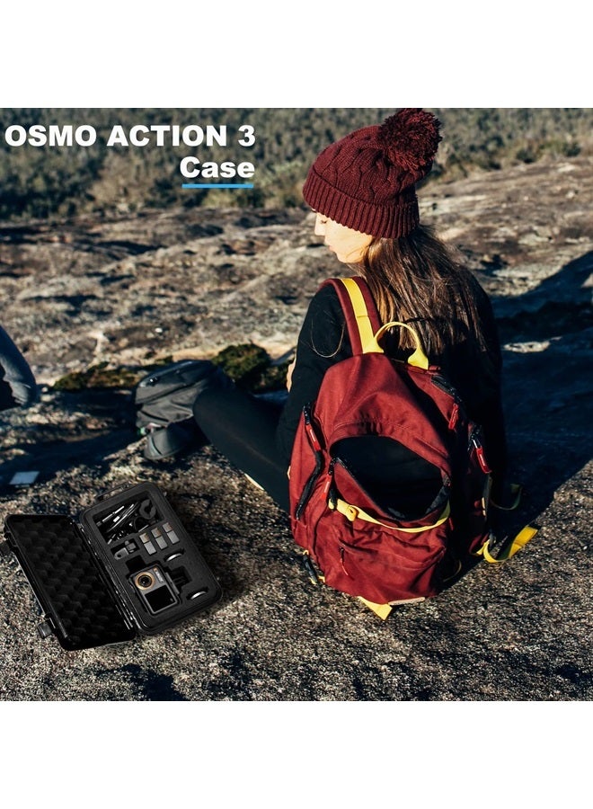 Small Waterproof Carrying Case for DJI Osmo Action 4/Osmo Action 3 Camera and Accessories(Case Only)