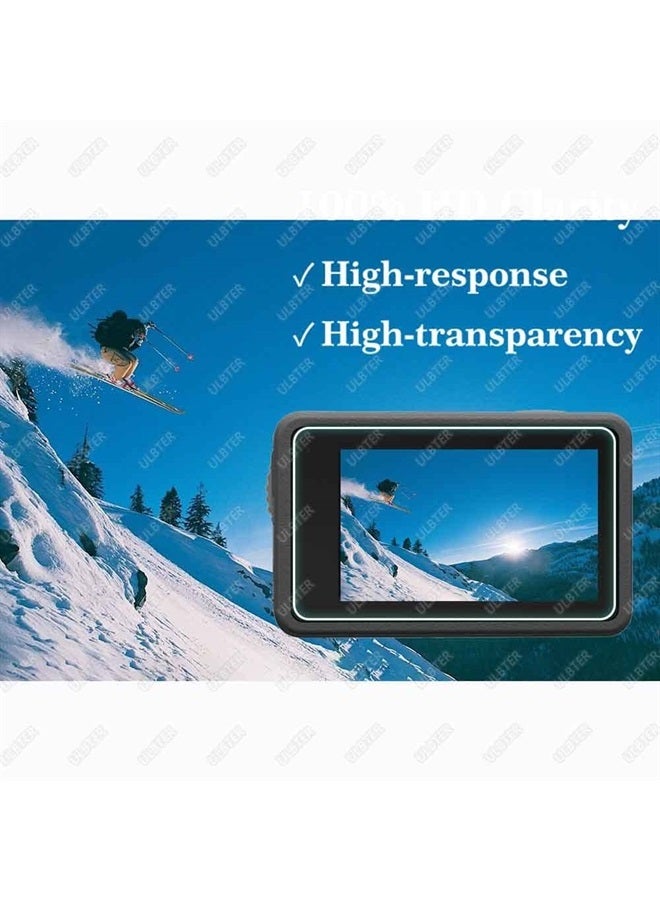 Lens Screen Protector for DJI OSMO Action 3 Camera 【NOT Work with Frame】[2+2+2Pack], Tempered Glass Cover 0.3mm 9H Hardness Ultra-Clear Anti-Scrach Anti-Fingerprint Anti-Bubble