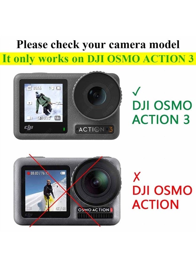Lens Screen Protector for DJI OSMO Action 3 Camera 【NOT Work with Frame】[2+2+2Pack], Tempered Glass Cover 0.3mm 9H Hardness Ultra-Clear Anti-Scrach Anti-Fingerprint Anti-Bubble