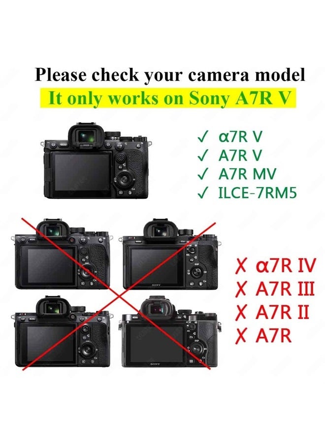 Screen Protector for Sony Alpha A7R V 7R V A7RV Camera & Hot Shoe Cover, 0.3mm 9H Hardness Tempered Glass Cover Anti-Scrach Anti-Fingerprint Anti-Bubble [3 Pack]