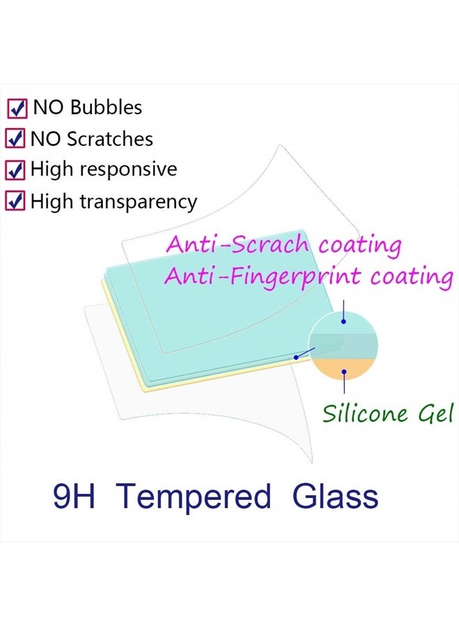 Screen Protector for Insta360 ONE RS/ONE R, 2 Set Screen protector for LCD + 4K Wide Angle Lens, Tempered Glass Cover 0.3mm 9H Hardness Ultra-Clear