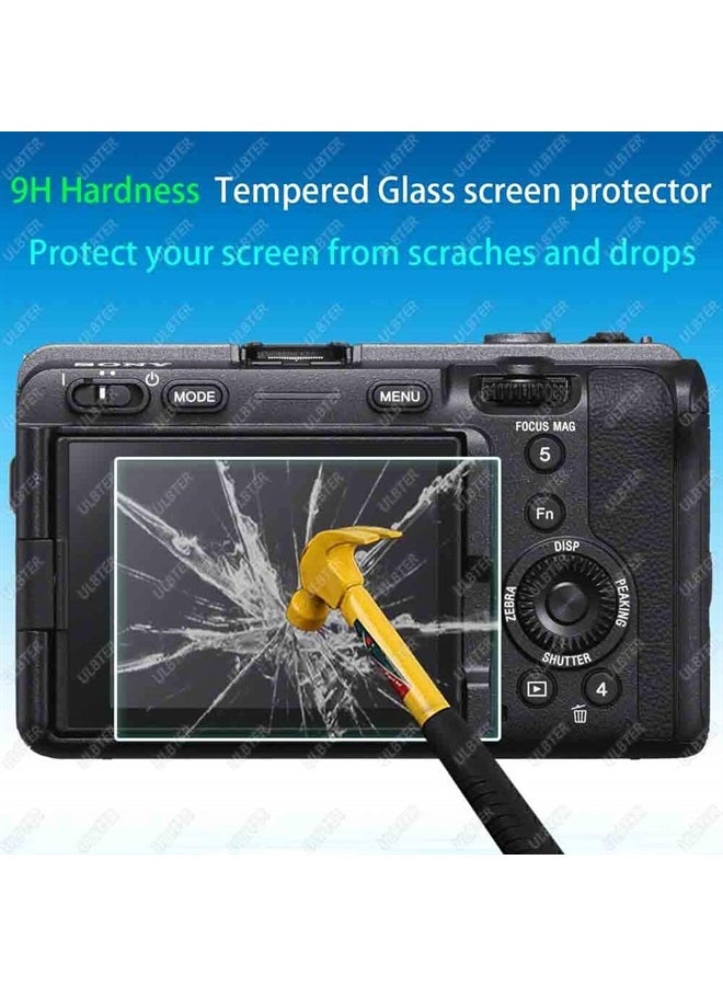 FX3 Screen Protector for Sony Alpha FX3 Camera & Hot Shoe Cover 0.3mm 9H Hardness Tempered Glass Anti-Scrach Anti-Fingerprint Anti-Bubble [3+2 Pack]
