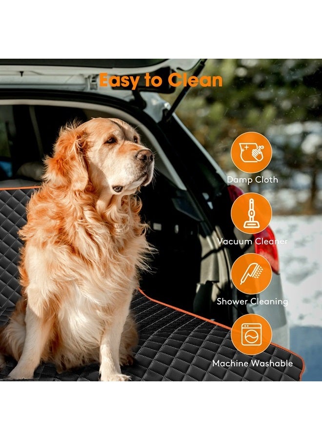 SUV Cargo Liner for Dogs, Waterproof Cargo Liner for SUV, Pet Dog Cargo Cover Mat with Bumper Flap Protector, Nonslip Dog Seat Cover for SUV Trunk Sedans Vans, Universal Fit (90