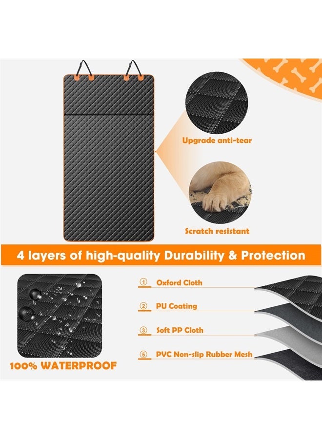 SUV Cargo Liner for Dogs, Waterproof Cargo Liner for SUV, Pet Dog Cargo Cover Mat with Bumper Flap Protector, Nonslip Dog Seat Cover for SUV Trunk Sedans Vans, Universal Fit (90
