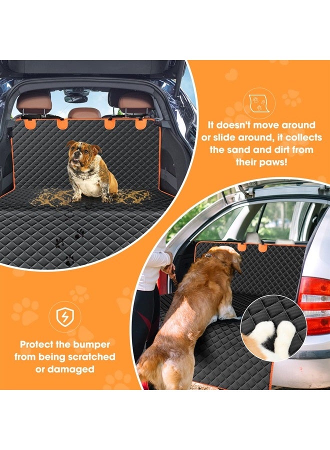 SUV Cargo Liner for Dogs, Waterproof Cargo Liner for SUV, Pet Dog Cargo Cover Mat with Bumper Flap Protector, Nonslip Dog Seat Cover for SUV Trunk Sedans Vans, Universal Fit (90