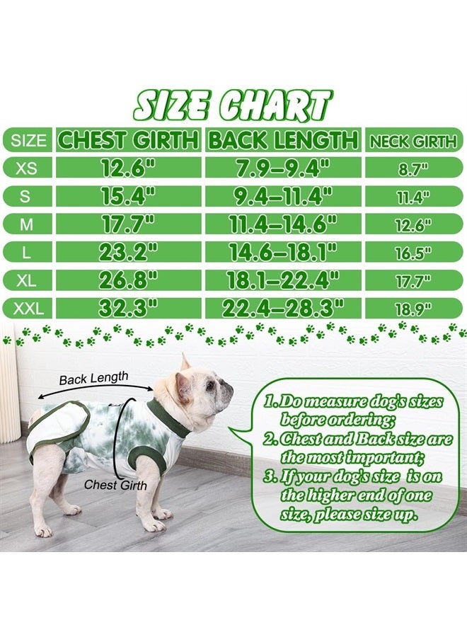 Dog Recovery Suit, Breathable Dog Onesie for Surgery Female and Male, Wound Protective Suitical Recovery Suit for Dogs with Soft Cotton Pad, Green XL