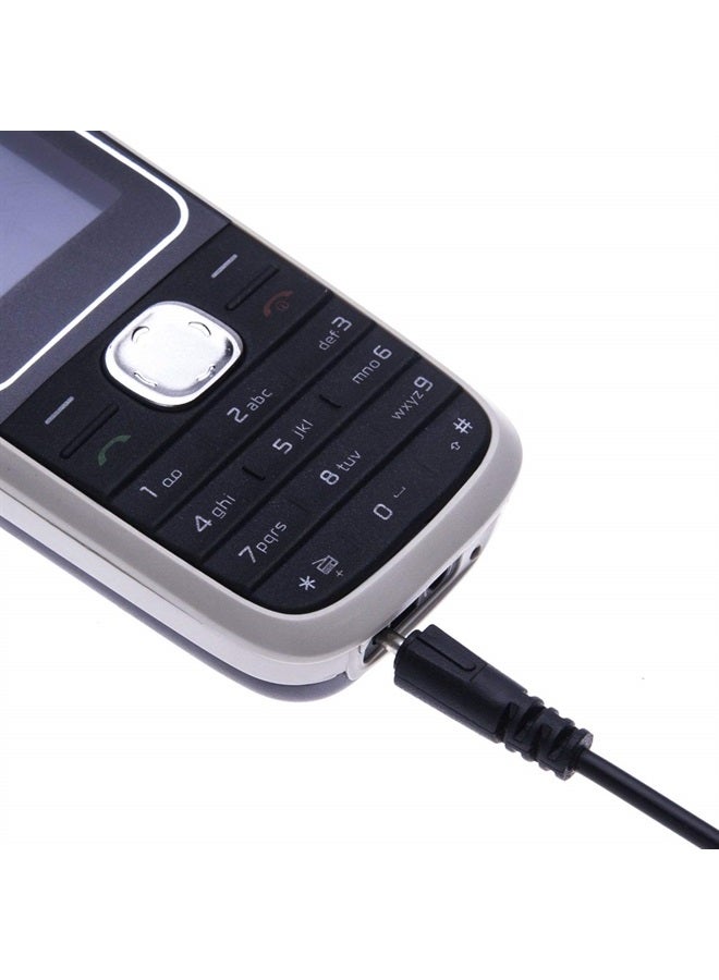 Nokia USB Charger Cable Small Pin (2mm) Charging Cord for Nokia 6303, 6303i, 6500, 6555, 6600, 6600i, 6600, 6700, 6700, 6710, 6720, 6730, 6760/7210, 7230, 7360, 7370, 7373, 7390, 7500 (1ft)