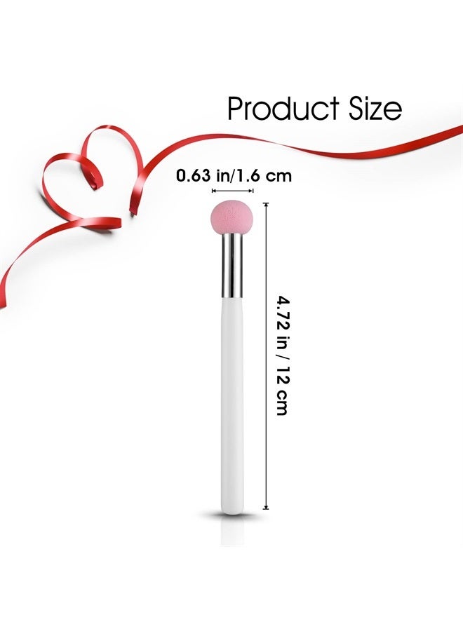 6 Pieces Sponge Makeup Applicator Mushroom Powder Puff with Handle Concealer Powder Brush Eye Makeup Eyeshadow Sponge Brush Washable Foundation Brushes for Women Girls