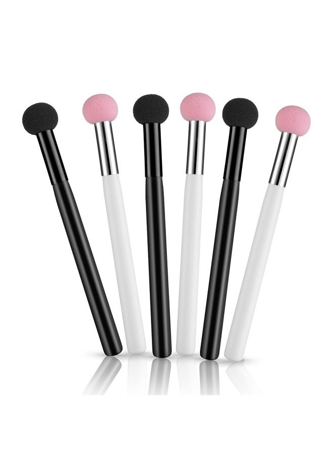 6 Pieces Sponge Makeup Applicator Mushroom Powder Puff with Handle Concealer Powder Brush Eye Makeup Eyeshadow Sponge Brush Washable Foundation Brushes for Women Girls