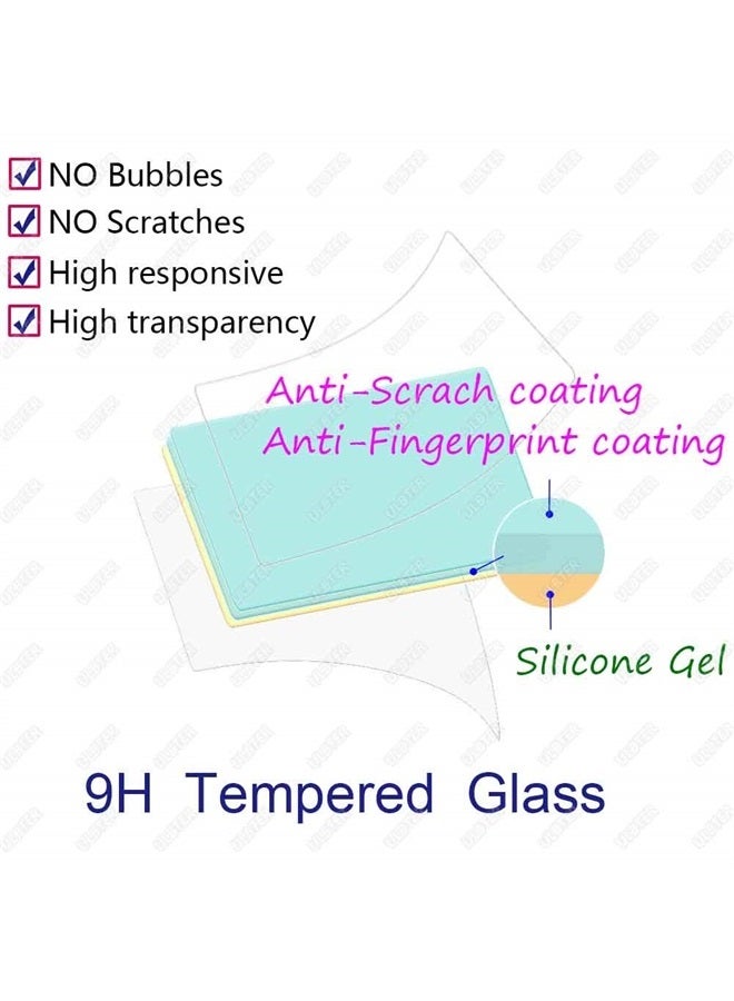 Screen Protector for Sony ZV-1F Vlog Camera & Lens Cap Cover,ULBTER 0.3mm 9H Hardness Tempered Glass Cover Anti-Scrach Anti-Fingerprint Anti-Dust Anti-Bubble [2+2 Pack]