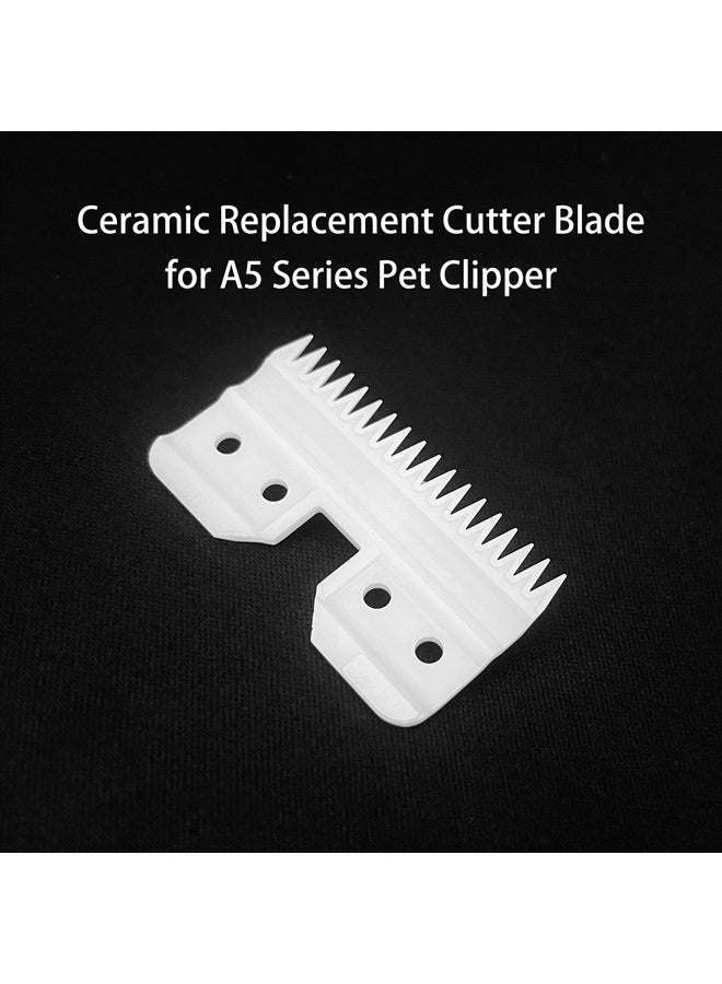 2pcs 18Teeth Oster Ceramic Blade Fast Feed Clippers Replacement Blades for A5 Grooming Cutter Series, 18Teeth Andis Blade Parts (3F/3FC, 4F/4FC, 5F,/5FC, 7F/7FC, 3#, 4#, 5#,7#, 8.5#, 9#, 10#)