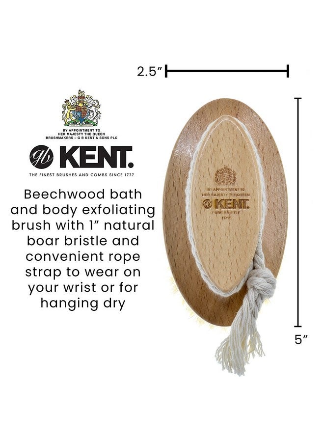 Fd11 Shower Brush Back Brush Shower Exfoliating Brush Body Wash Brush Oval Bath Brush Exfoliates Wet Or Dry Skin And Improves Circulation. Perfect For Lathering And Scrubbing. Made In England.