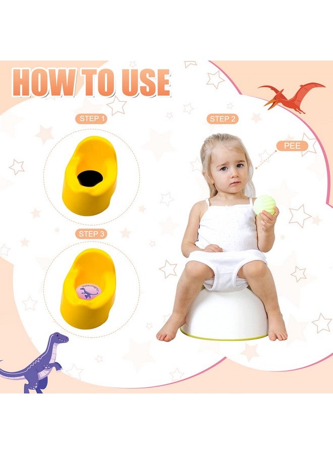 24 Pcs Potty Training Stickers Potty Stickers Reusable Potty Training Reveal Stickers Potty Training Seat Stickers Color Changing Sticker Toilet Targets For Potty Training (Dinosaur)