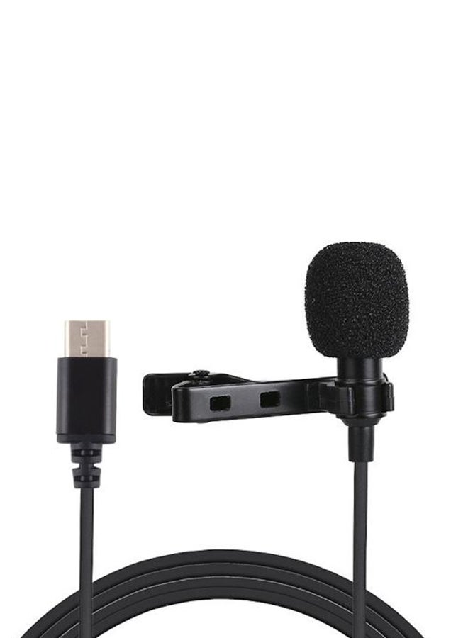 Portable Type-C Port Clip On Microphone DD1762 Black