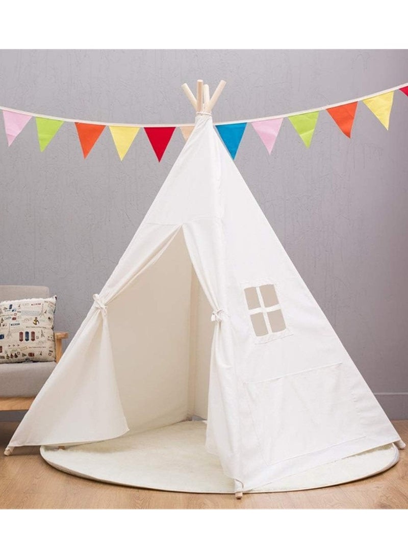White Foldable Portable Tent Unique Design Teepee Play House Tent