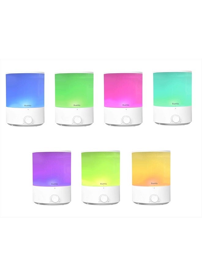 Premium 4000 ml XL Essential Oil Diffuser 4L 4 Liter 70 Hour Run Humidifier Aromatherapy 1 Gallon Big Capacity High Mist Output for Large Room Home Mood Lights WhiteE401