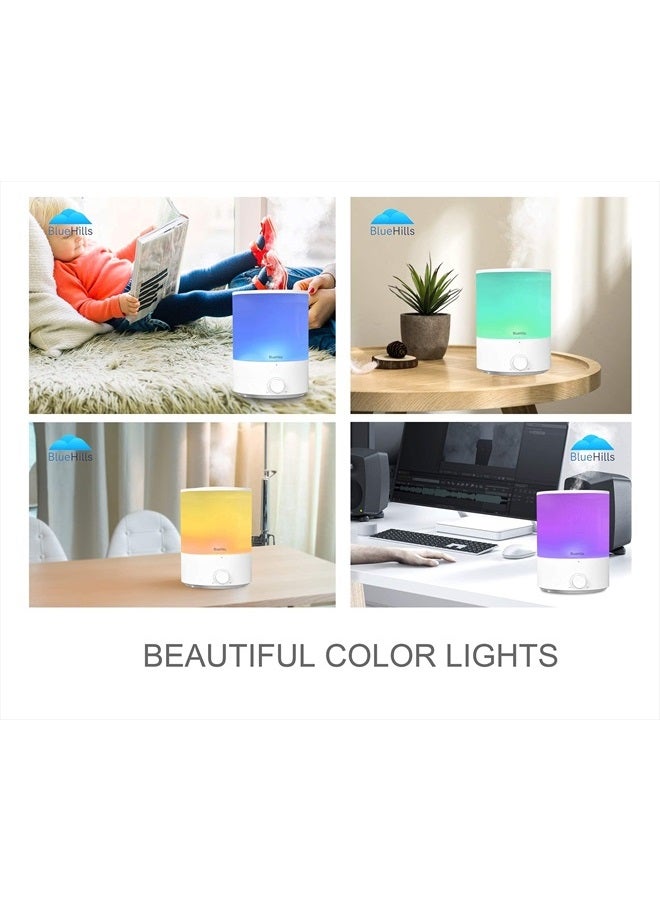 Premium 4000 ml XL Essential Oil Diffuser 4L 4 Liter 70 Hour Run Humidifier Aromatherapy 1 Gallon Big Capacity High Mist Output for Large Room Home Mood Lights WhiteE401