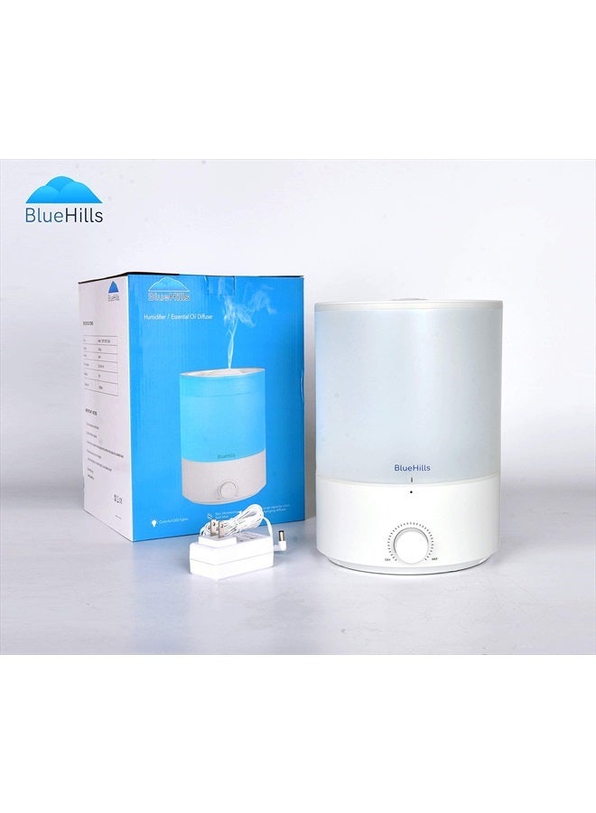 Premium 4000 ml XL Essential Oil Diffuser 4L 4 Liter 70 Hour Run Humidifier Aromatherapy 1 Gallon Big Capacity High Mist Output for Large Room Home Mood Lights WhiteE401