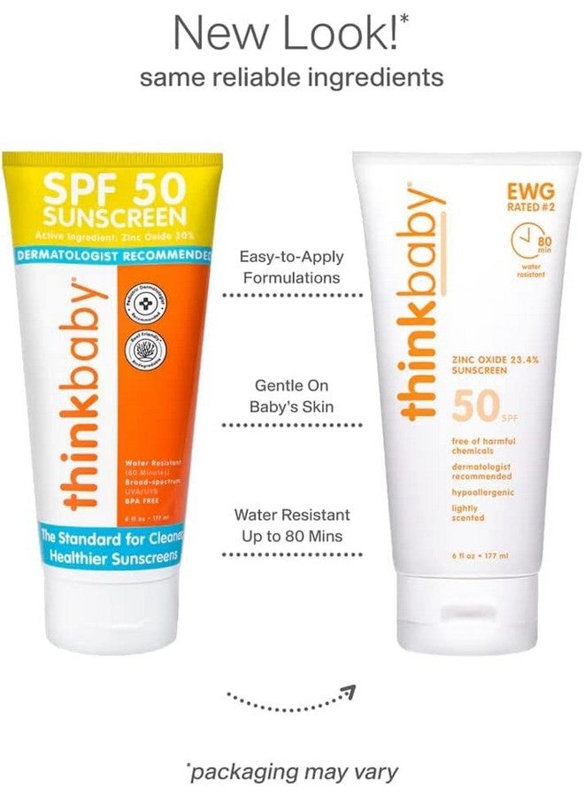 Safe Sunscreen Spf 50+ 6Oz Family Size (2Pack)
