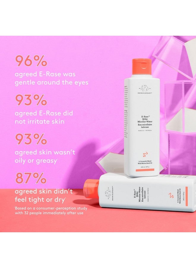 Erase Milki Micellar Water Ultra Mild Formula To Gently Remove Makeup And Bacteria (240 Ml / 8 Fl Oz)