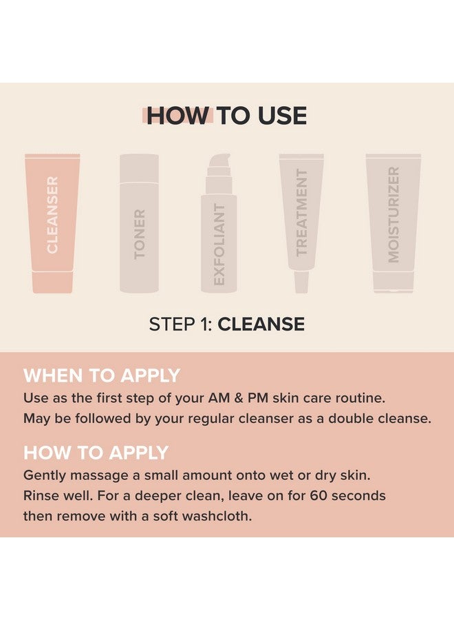 Omega Complex Cleansing Balm Double Cleanse Face Wash & Daily Makeup Remover Suitable For Dry & Sensitive Skin Mineral Oilfree Parabenfree & Fragrancefree 3.5 Fl Oz