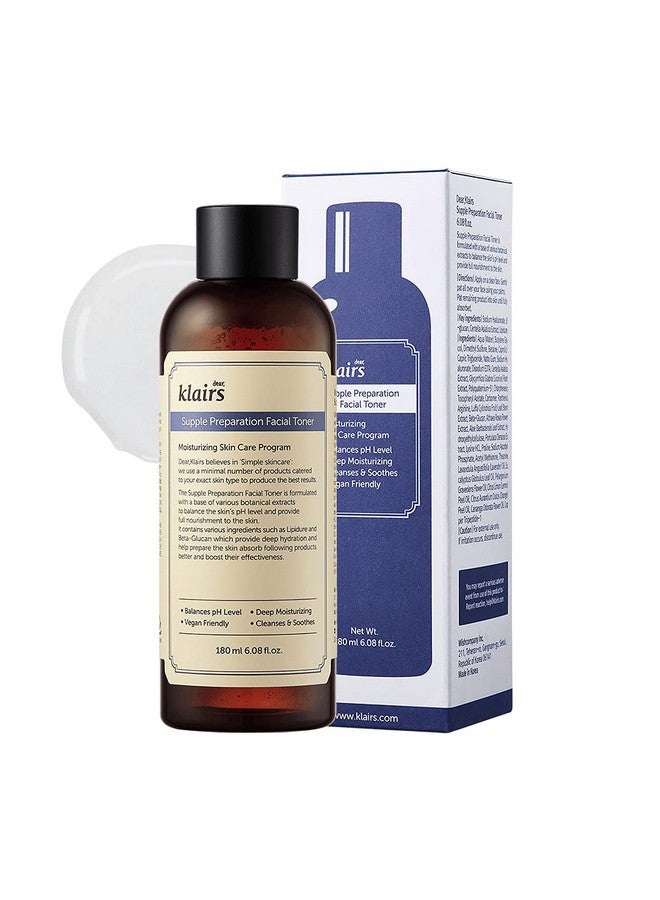 S] Supple Preparation Facial Toner With Hyaluronic Acid Moisturizer Without Paraben And Alcohol 180Ml 6.08Oz Korean Skin Care Hydrating Toner For Face Sensitive Skin Toner (180Ml 6.08 Fl Oz)