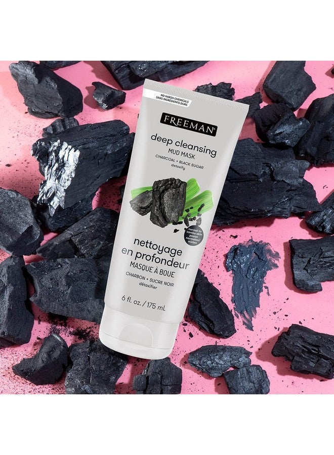 Detoxifying Charcoal & Black Sugar Mud Mask Hydrating And Oil Absorbing Facial Mask 6 Fl Oz Tube/175 Ml