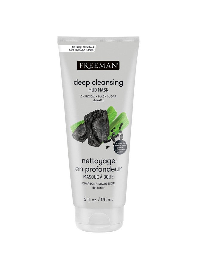 Detoxifying Charcoal & Black Sugar Mud Mask Hydrating And Oil Absorbing Facial Mask 6 Fl Oz Tube/175 Ml