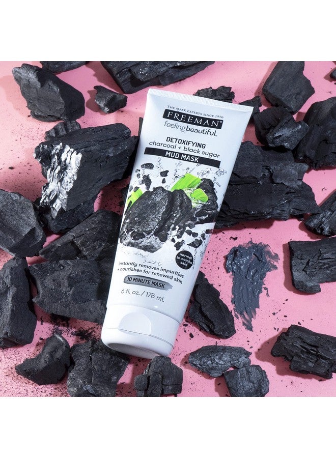 Detoxifying Charcoal & Black Sugar Mud Mask Hydrating And Oil Absorbing Facial Mask 6 Fl Oz Tube/175 Ml