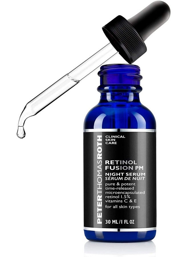 ; Retinol Fusion Pm Night Serum ; Hydrating Retinol Facial Serum 1.5% Microencapsulated Retinol For Fine Lines Wrinkles Uneven Skin Tone Texture And Radiance