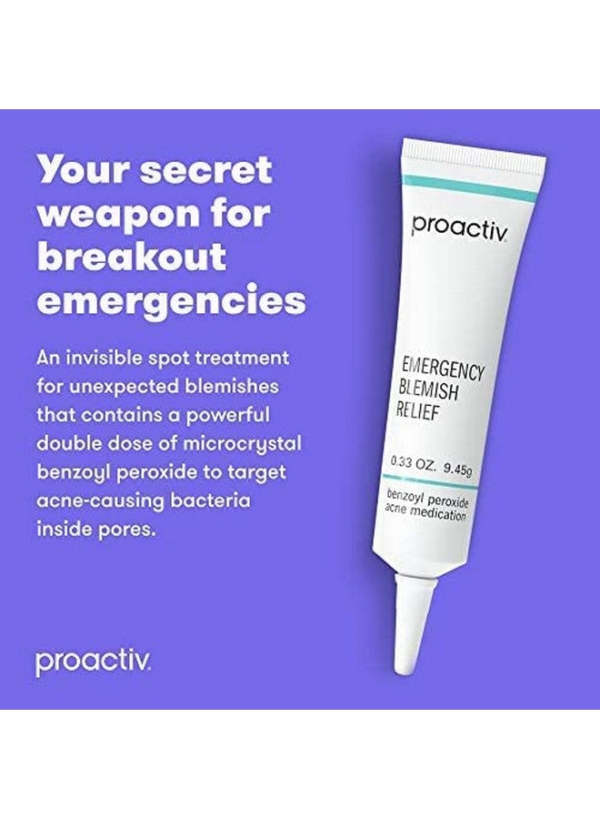 Emergency Blemish Relief Benzoyl Peroxide Gel Acne Spot Treatment For Face And Body .33 Oz