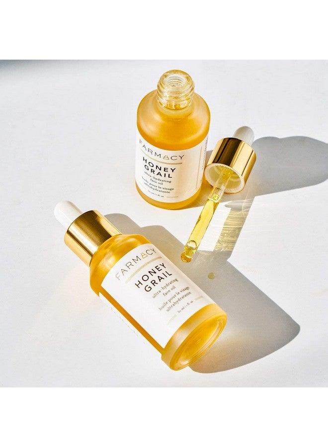Honey Grail Hydrating Face Oil Moisturizer For Dry Skin Fine Lines & Wrinkles With Rosehip And Sea Buckthorn Oil