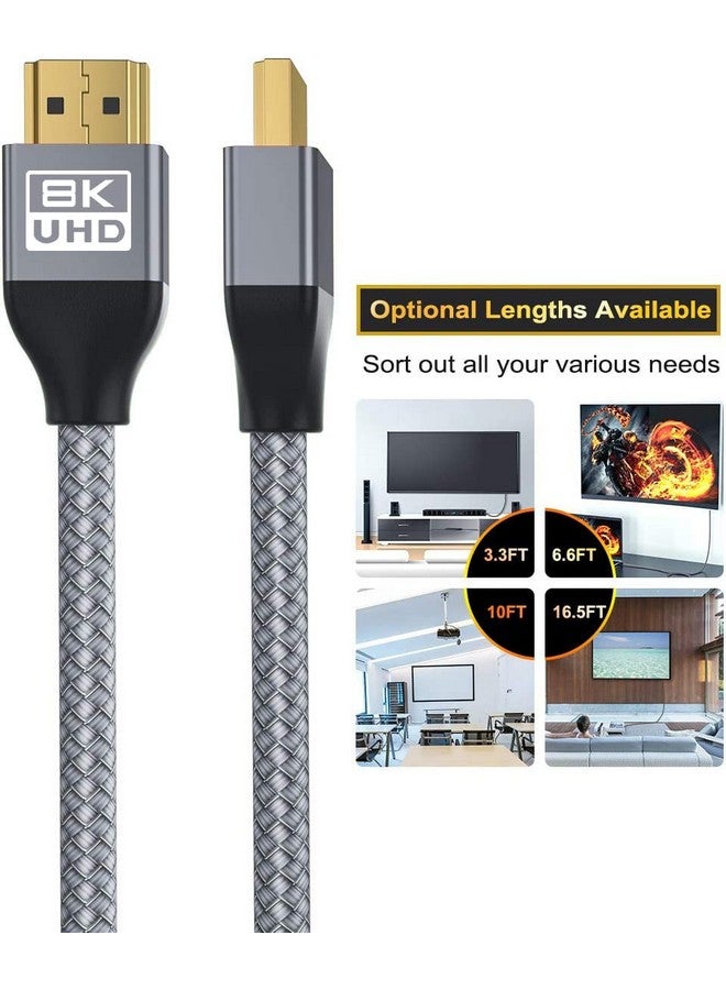 8K 60Hz Hdmi Cable 3.3Ft 2 Pack48Gbps 7680P Ultra High Speed Cord For Apple Tvrokusamsung Qled2.0 2.1Sony Playstationps56Ftxbox One Series Xearc Hdr Hdcp 2.2 2.34K 120Hz 144Hz